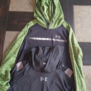 2 boys under armour hooded pullovers
